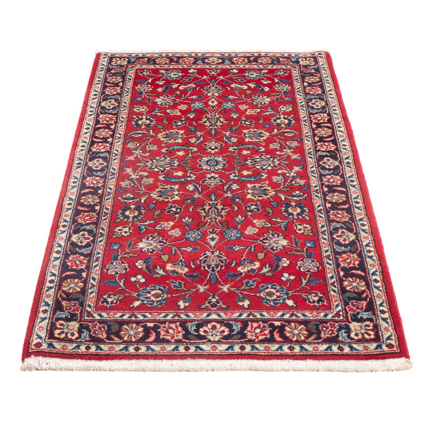 Alfombra persa - Keshan - 142 x 73 cm - rojo