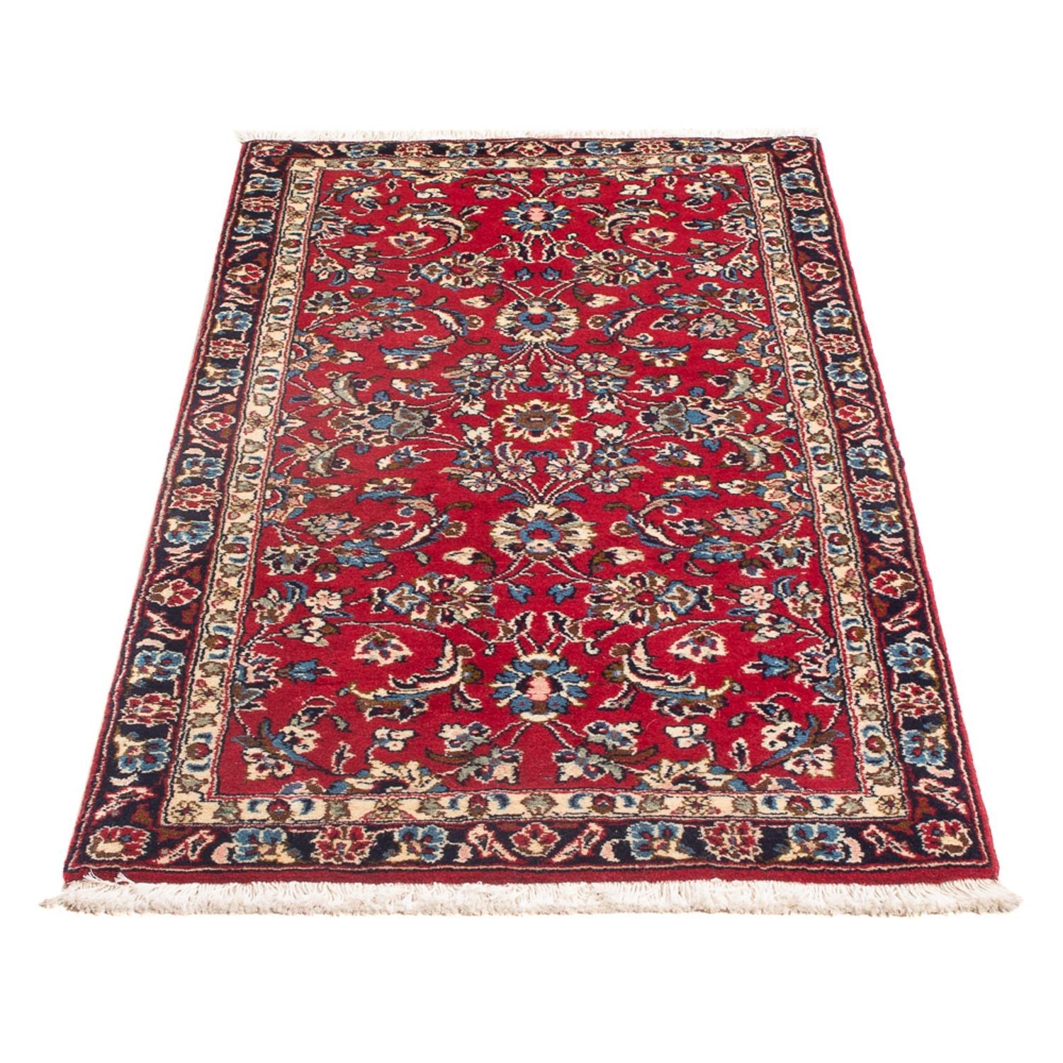 Alfombra persa - Keshan - 130 x 67 cm - rojo