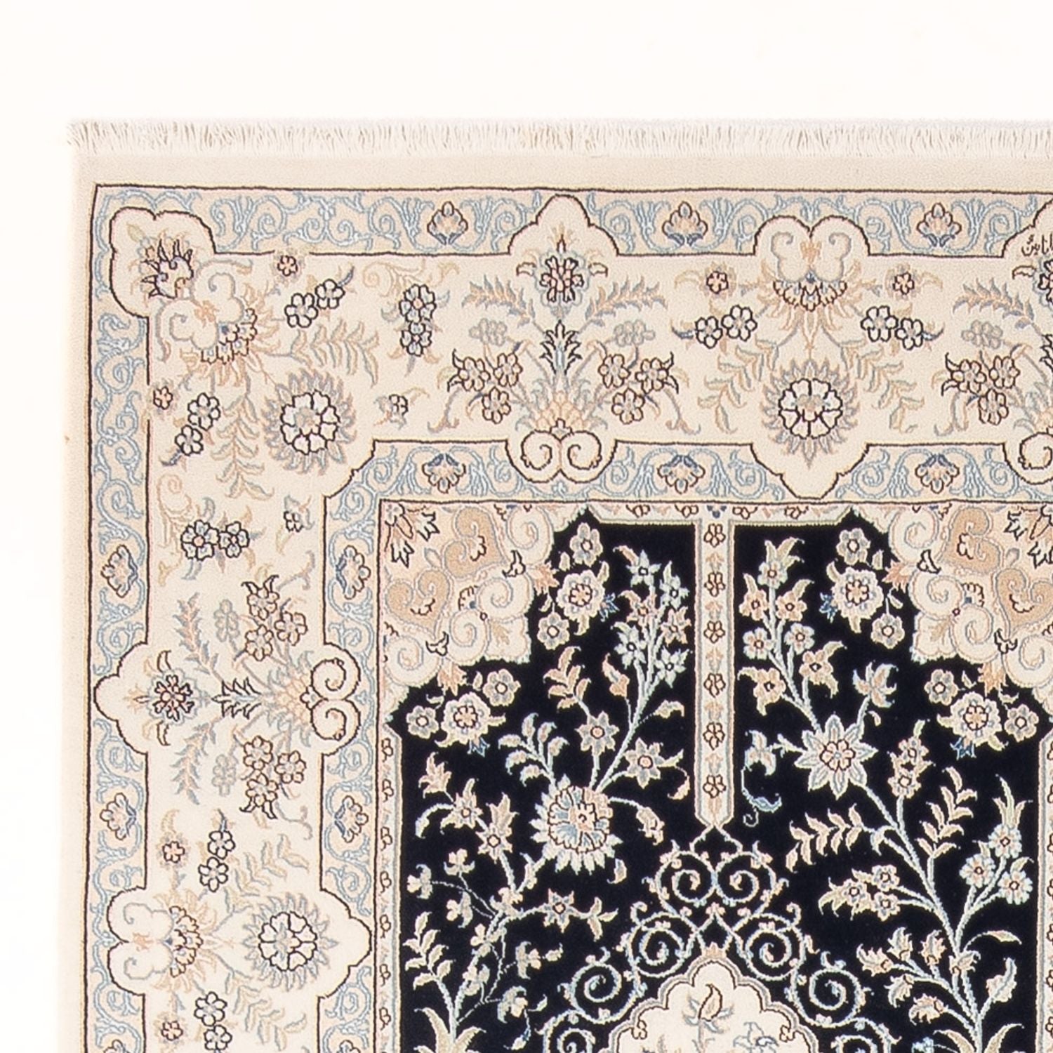 Alfombra Persa - Nain - Prima - 302 x 199 cm - azul oscuro