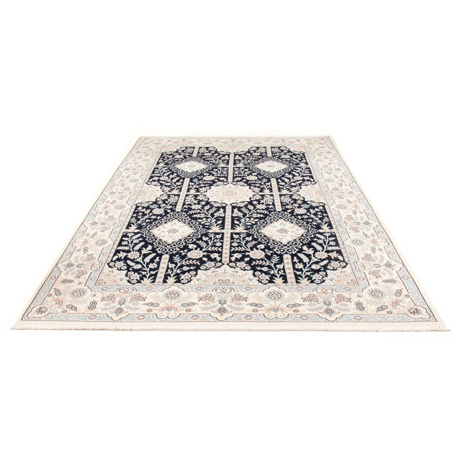 Alfombra Persa - Nain - Prima - 302 x 199 cm - azul oscuro