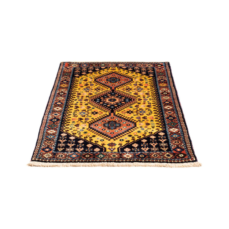 Alfombra persa - Nómada - 133 x 82 cm - amarillo