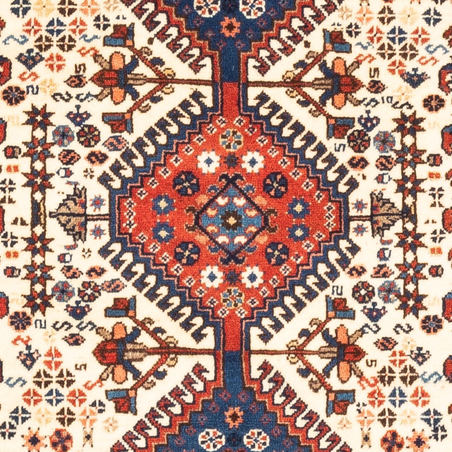 Alfombra persa - Nómada - 128 x 85 cm - crema