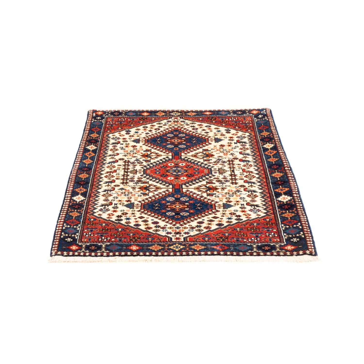 Alfombra persa - Nómada - 128 x 85 cm - crema