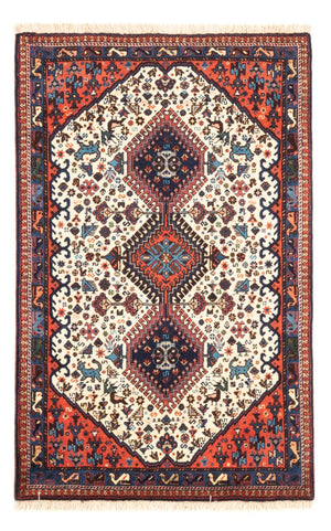 Alfombra persa - Nómada - 128 x 83 cm - crema
