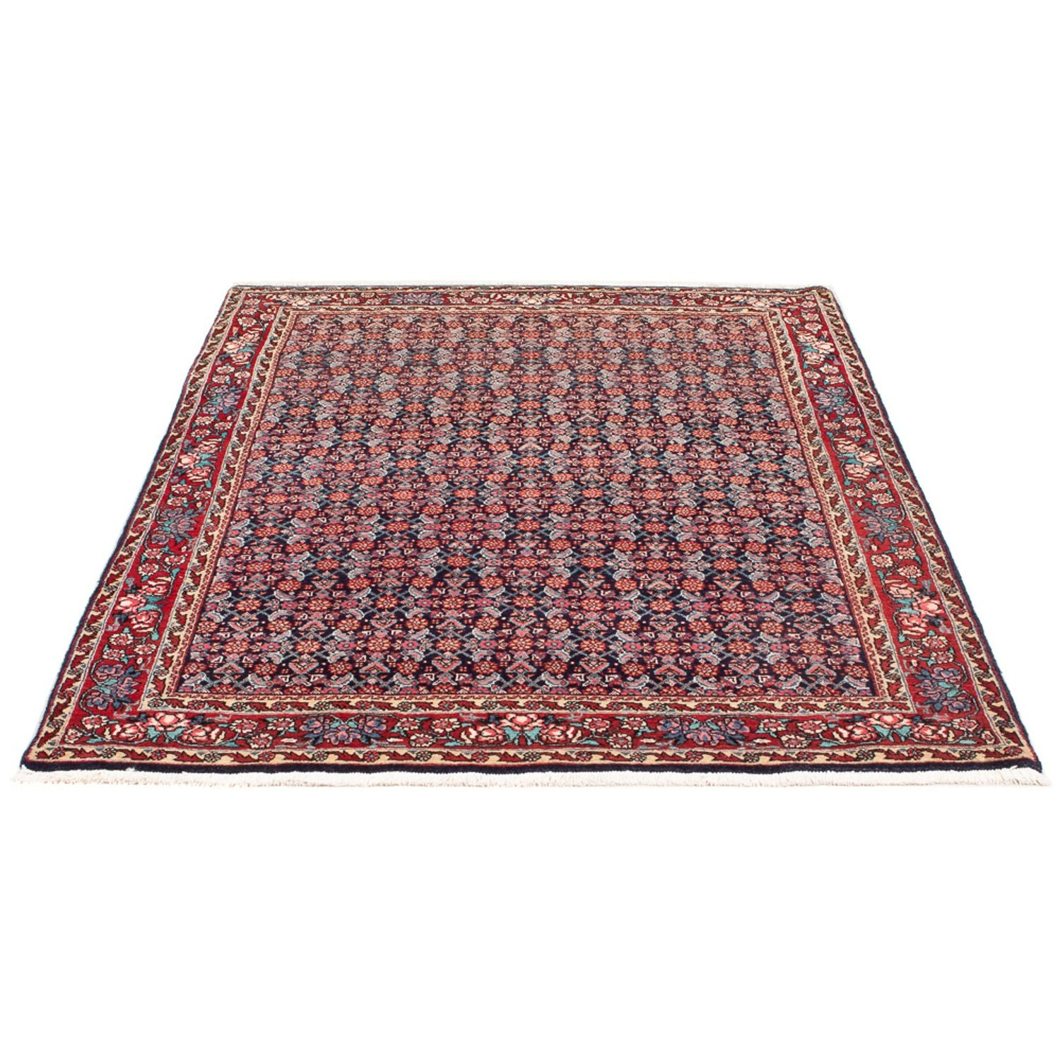 Alfombra persa - Bidjar - 168 x 115 cm - azul oscuro