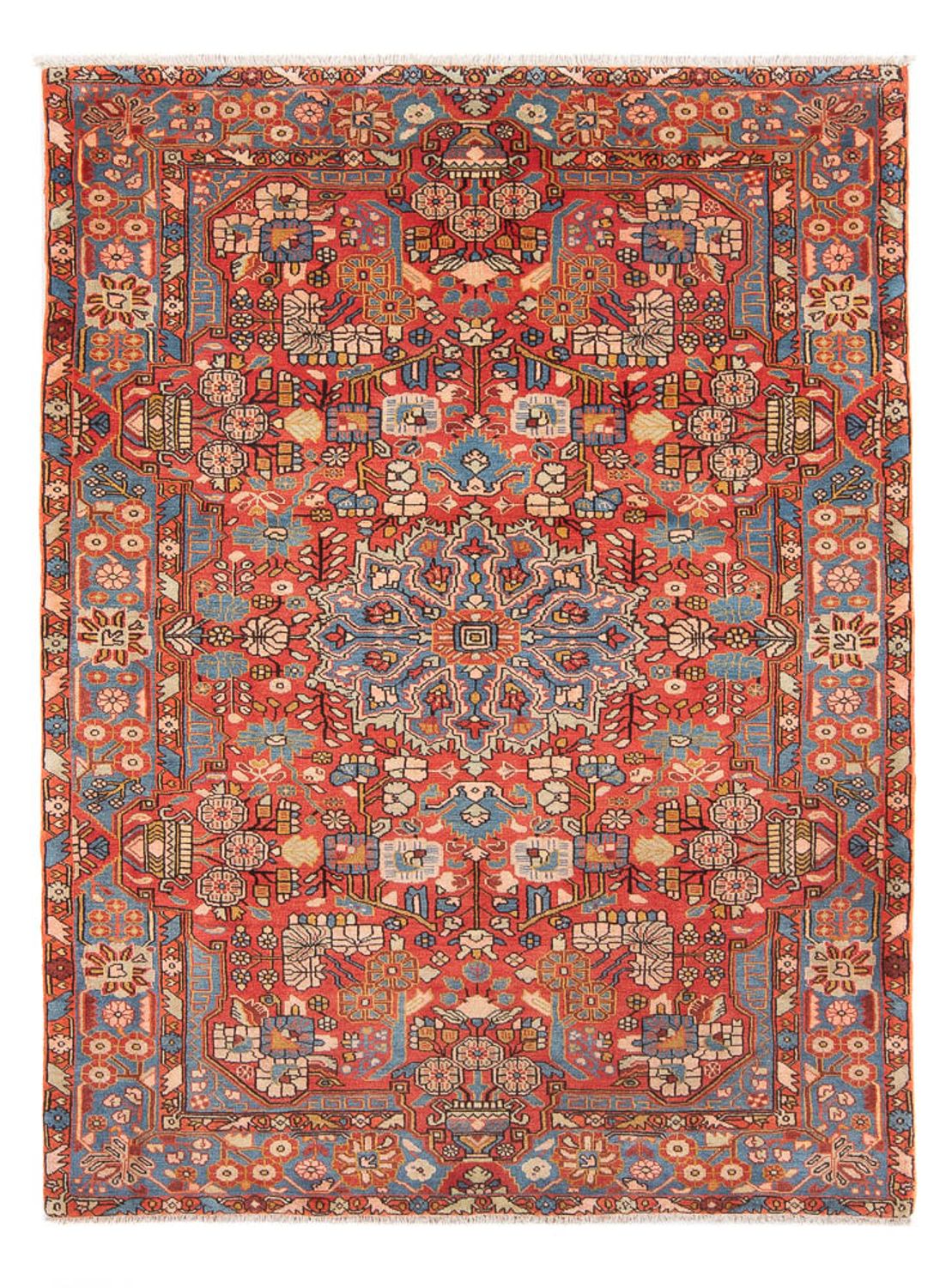 Alfombra persa - Nómada - 225 x 157 cm - rojo claro