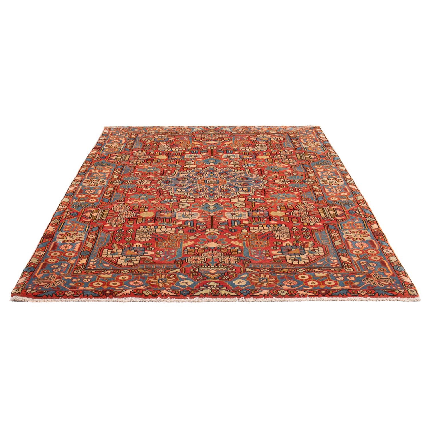 Alfombra persa - Nómada - 225 x 157 cm - rojo claro