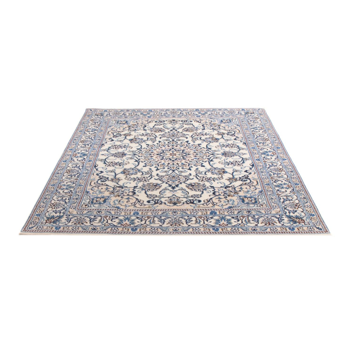 Alfombra Persa - Nain - Real - 201 x 148 cm - crema
