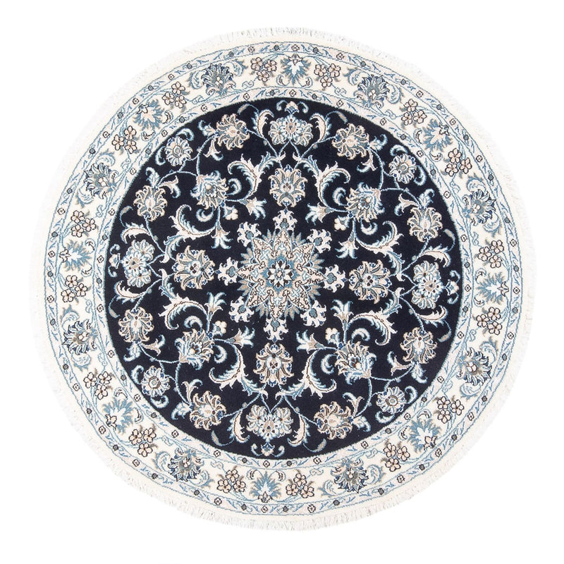 Alfombra persa - Nain redondo  - 150 x 150 cm - azul oscuro