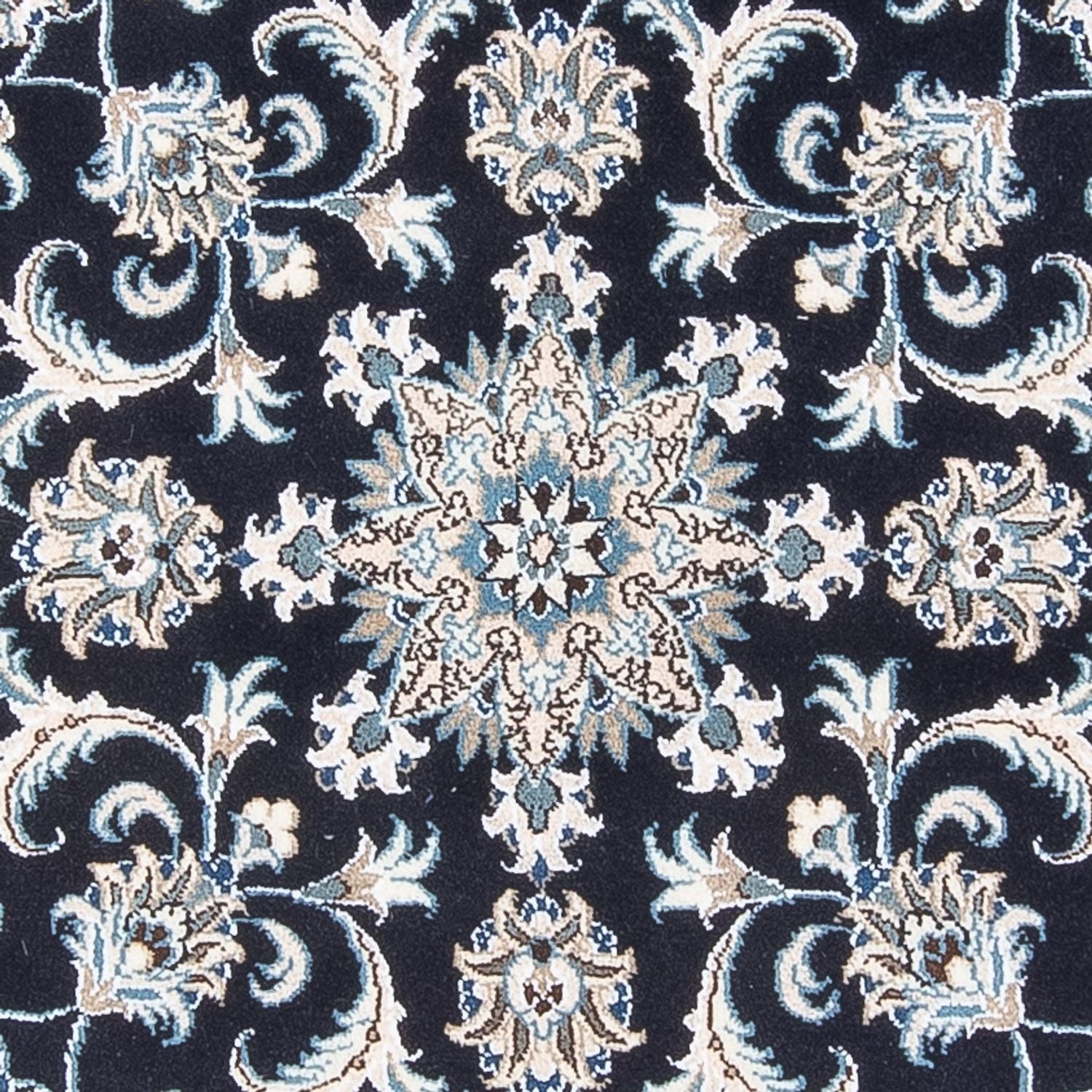 Alfombra persa - Nain redondo  - 150 x 150 cm - azul oscuro