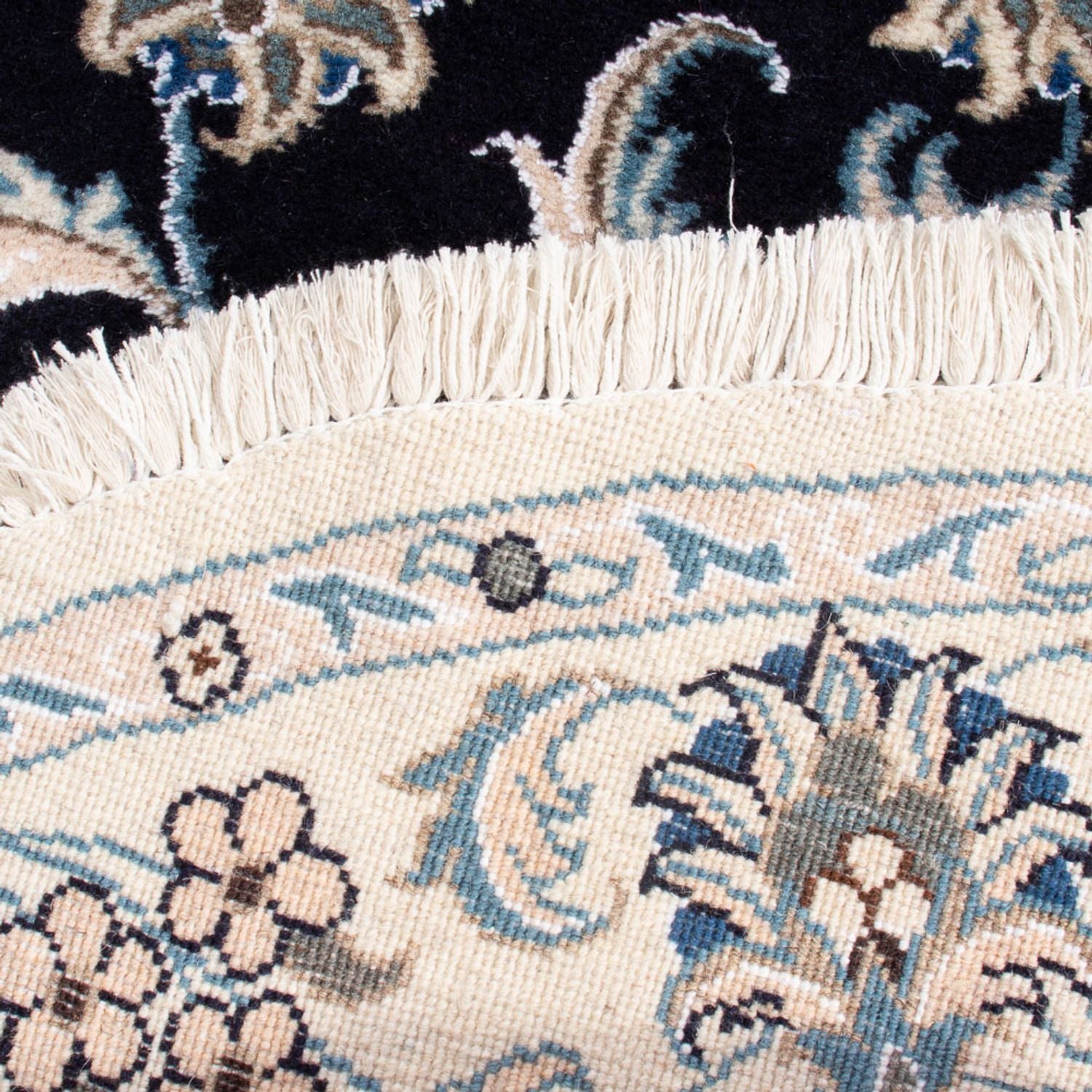 Alfombra persa - Nain redondo  - 150 x 150 cm - azul oscuro