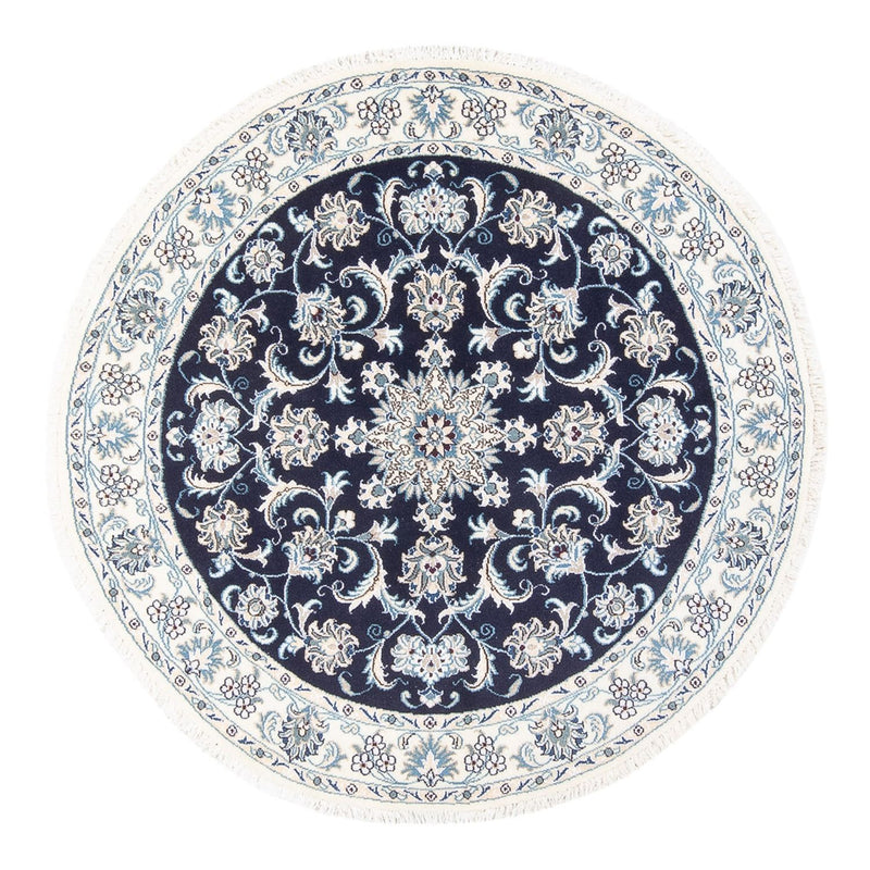 Alfombra persa - Nain redondo  - 150 x 150 cm - azul oscuro