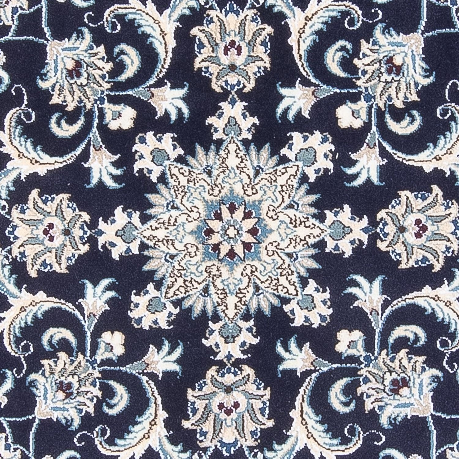Alfombra persa - Nain redondo  - 150 x 150 cm - azul oscuro