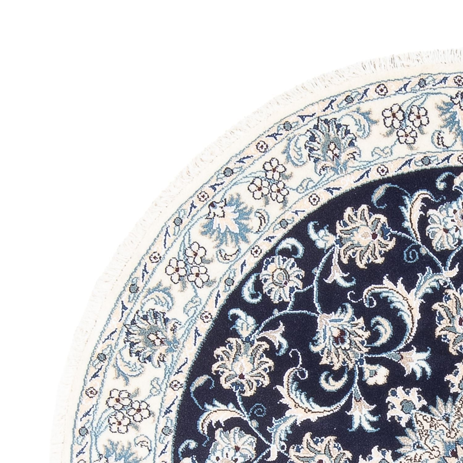 Alfombra persa - Nain redondo  - 150 x 150 cm - azul oscuro