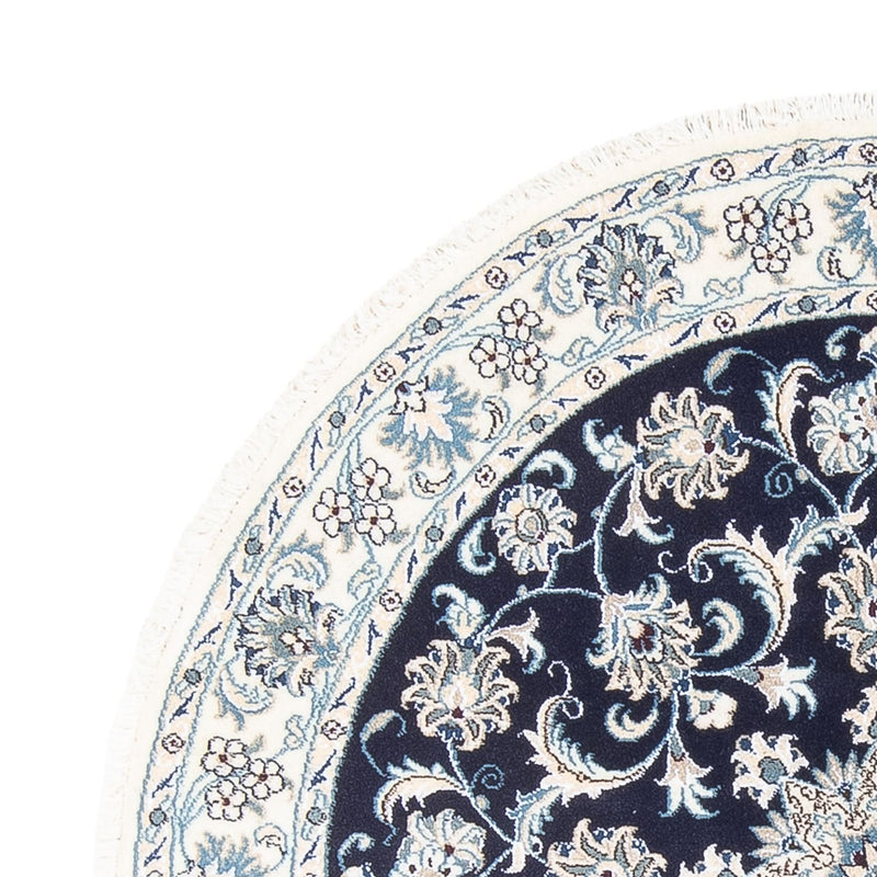 Alfombra persa - Nain redondo  - 150 x 150 cm - azul oscuro