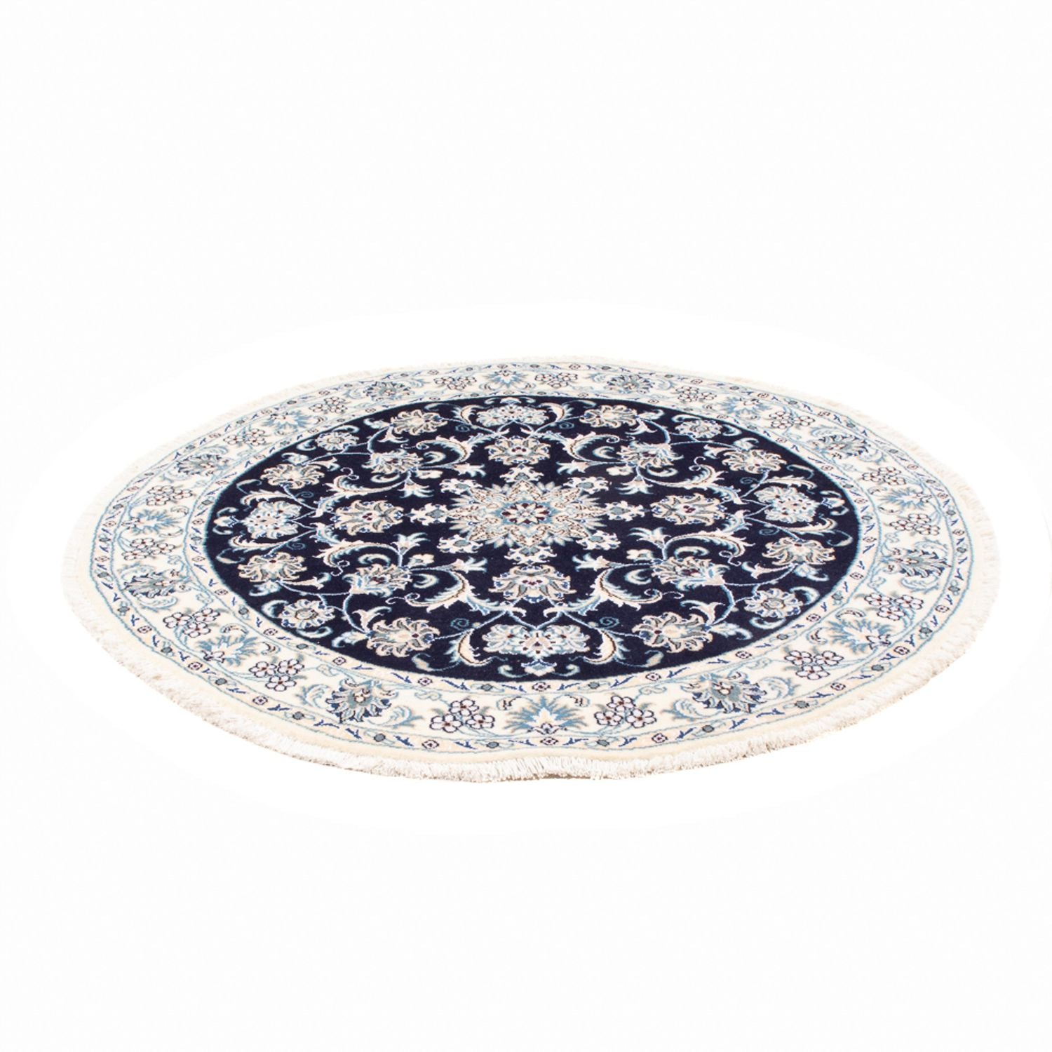 Alfombra persa - Nain redondo  - 150 x 150 cm - azul oscuro