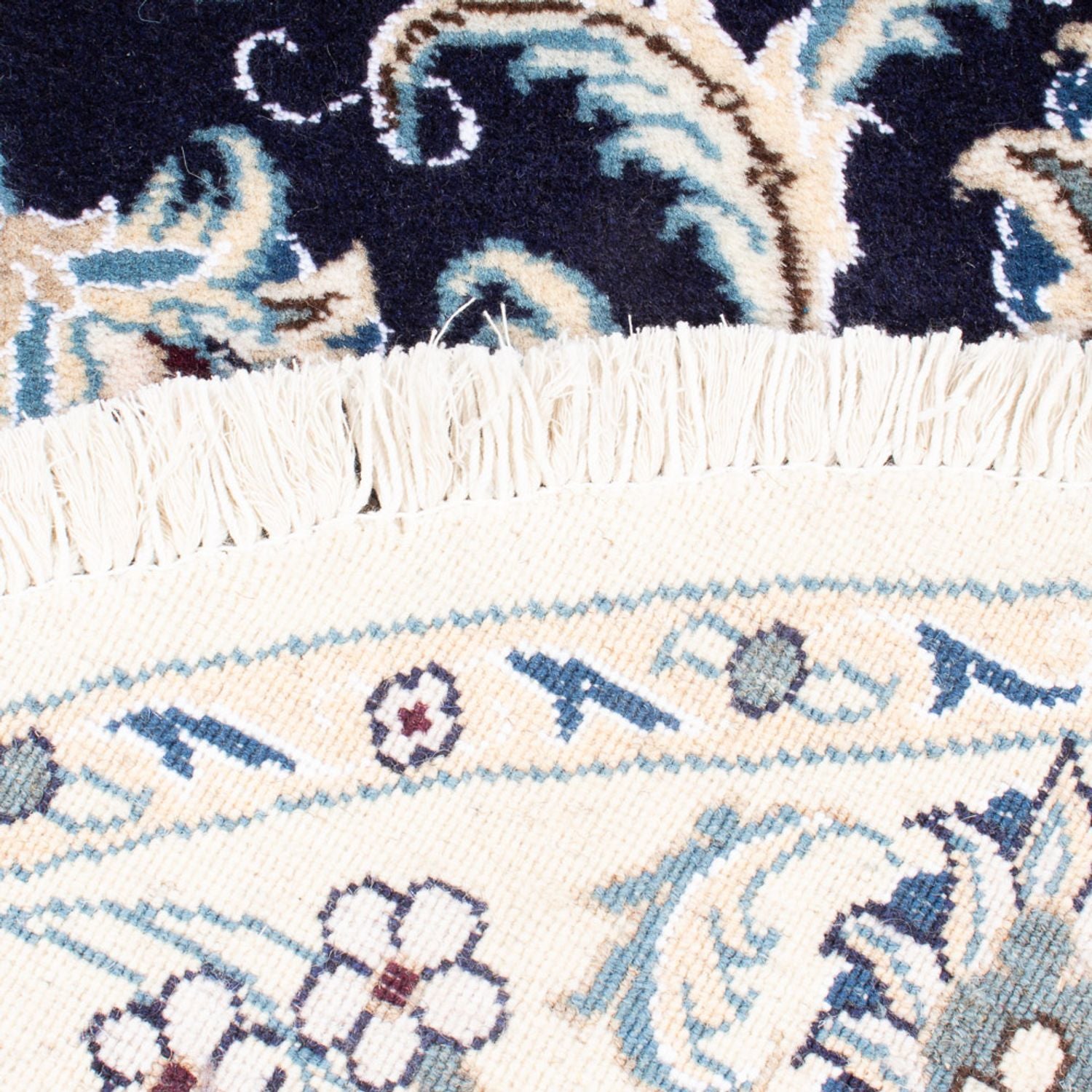 Alfombra persa - Nain redondo  - 150 x 150 cm - azul oscuro