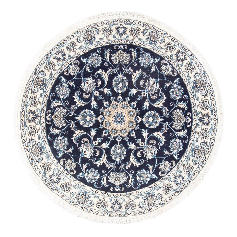 Alfombra persa - Nain redondo  - 150 x 150 cm - azul oscuro