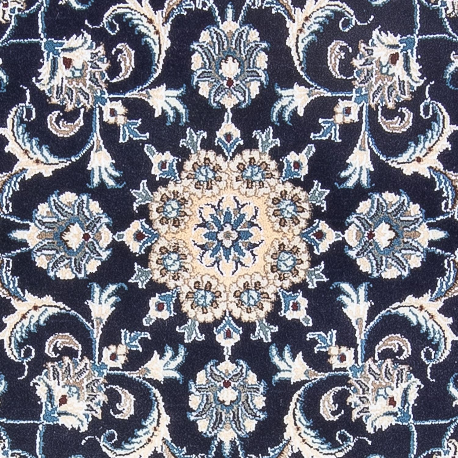Alfombra persa - Nain redondo  - 150 x 150 cm - azul oscuro