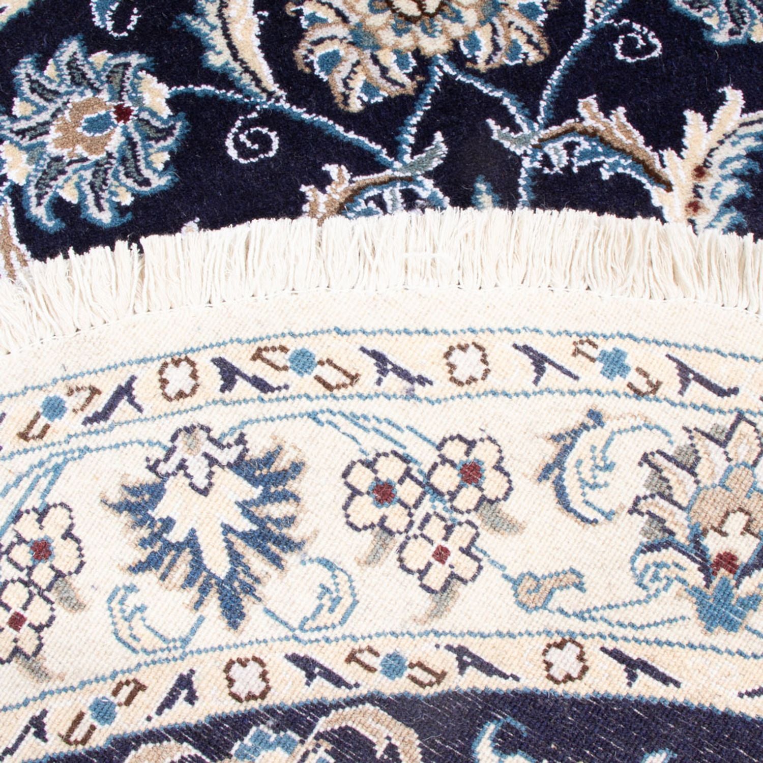 Alfombra persa - Nain redondo  - 150 x 150 cm - azul oscuro