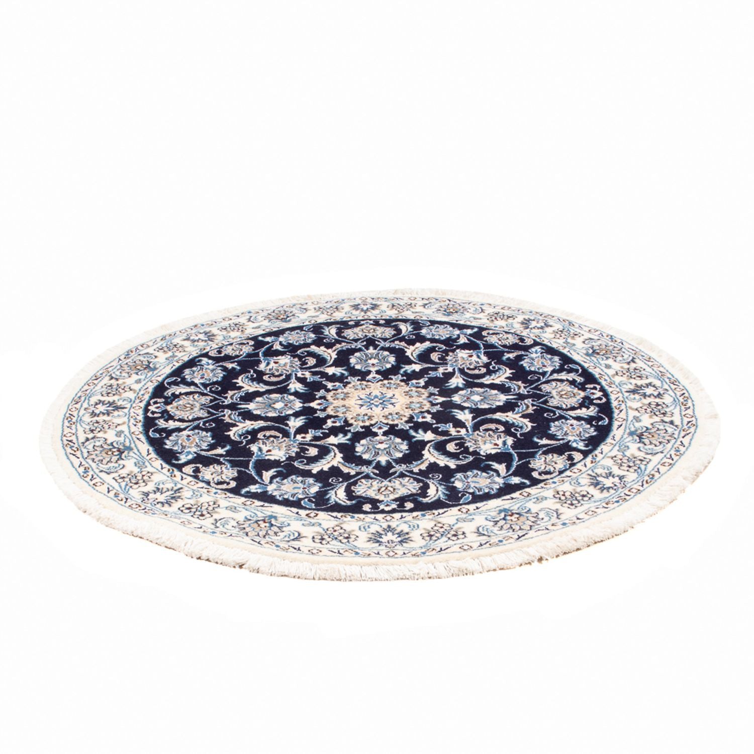 Alfombra persa - Nain redondo  - 150 x 150 cm - azul oscuro