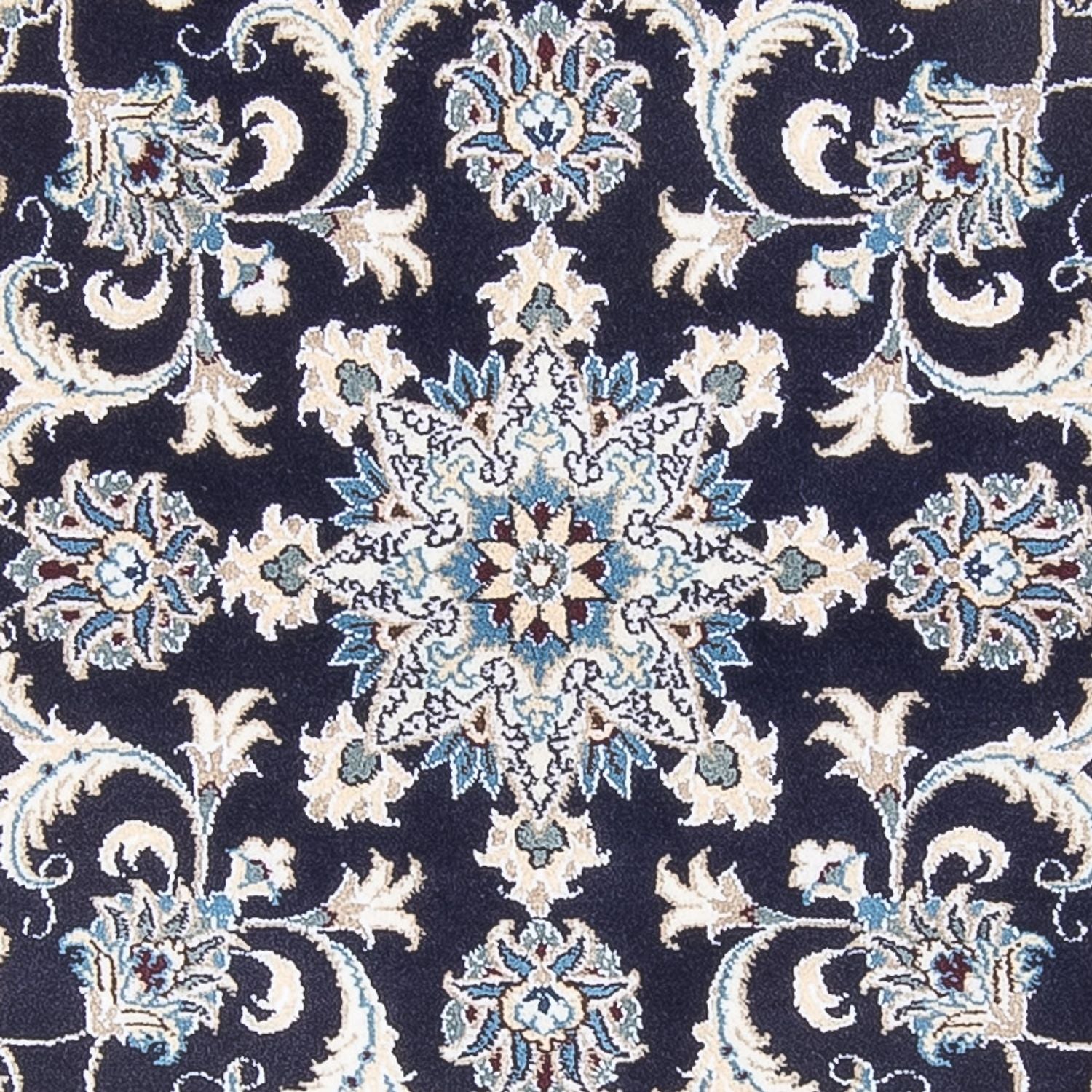 Alfombra persa - Nain redondo  - 150 x 150 cm - azul oscuro