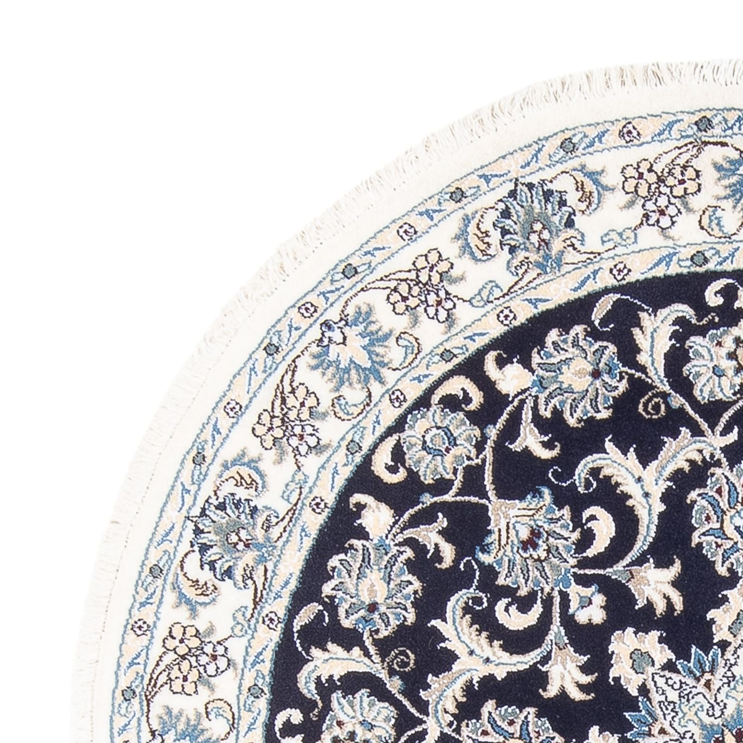 Alfombra persa - Nain redondo  - 150 x 150 cm - azul oscuro