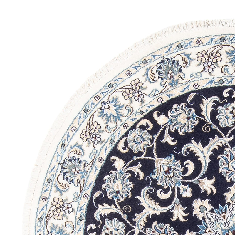 Alfombra persa - Nain redondo  - 150 x 150 cm - azul oscuro