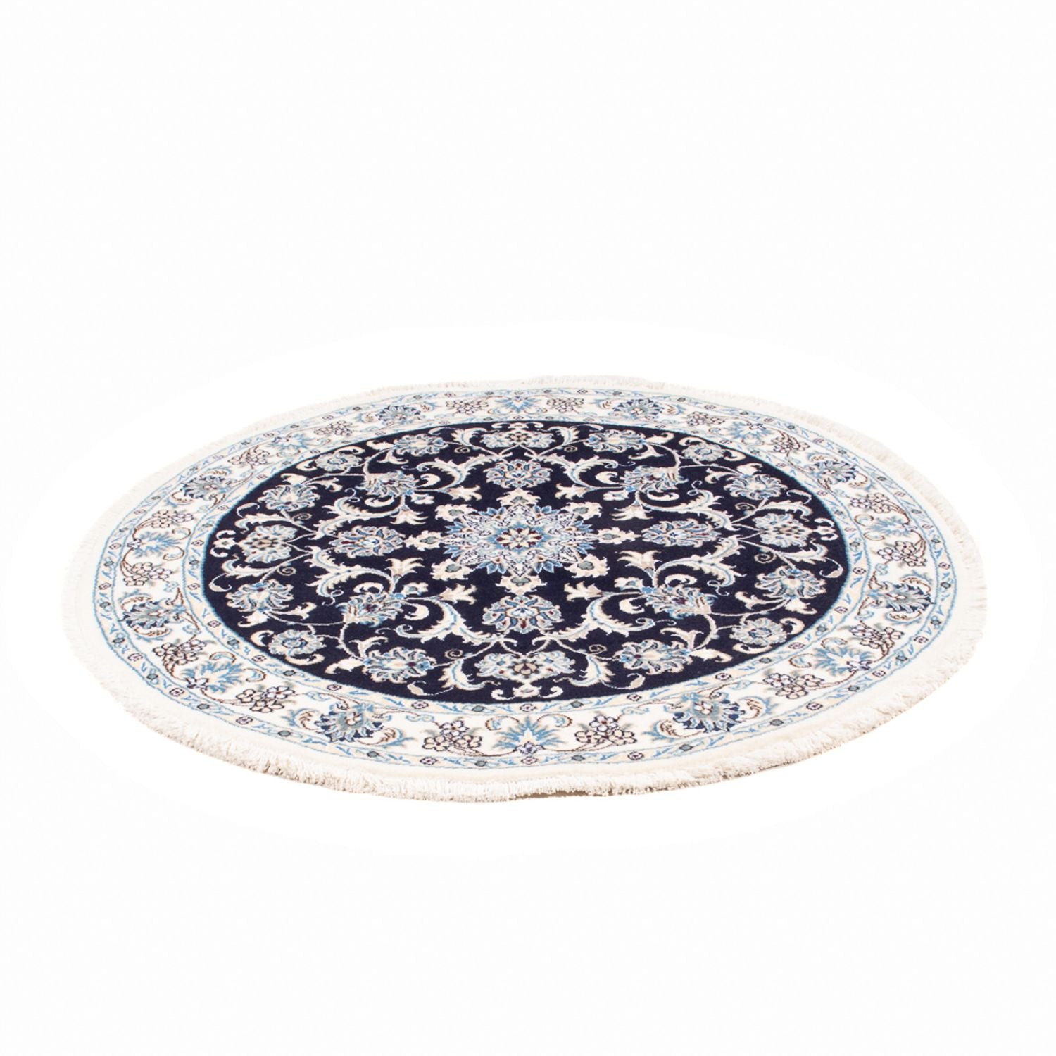 Alfombra persa - Nain redondo  - 150 x 150 cm - azul oscuro