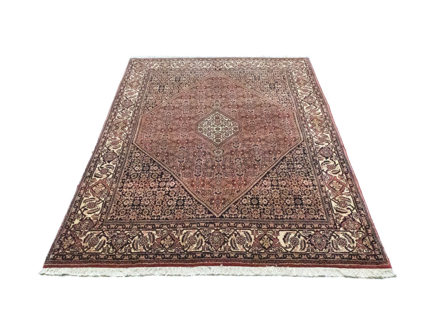 Alfombra persa - Bidjar - 230 x 137 cm - rojo
