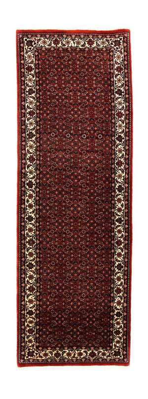 Alfombra de pasillo Alfombra persa - Bidjar - 230 x 78 cm - rojo vino