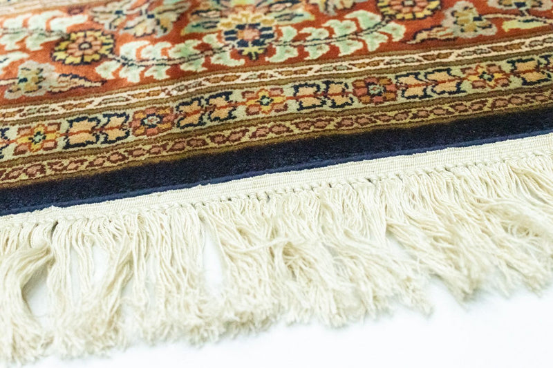 Alfombra de seda - Seda de Cachemira forma especial  - 127 x 125 cm - azul