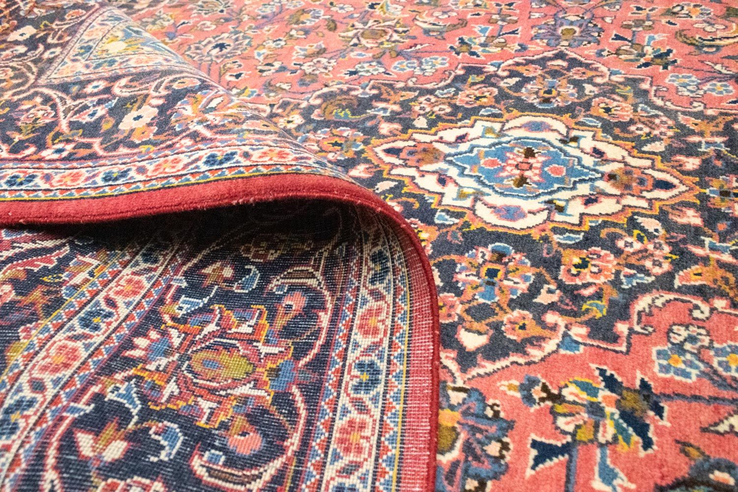 Alfombra persa - Keshan - 224 x 139 cm - óxido