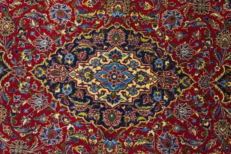 Alfombra persa - Keshan - 228 x 142 cm - rojo