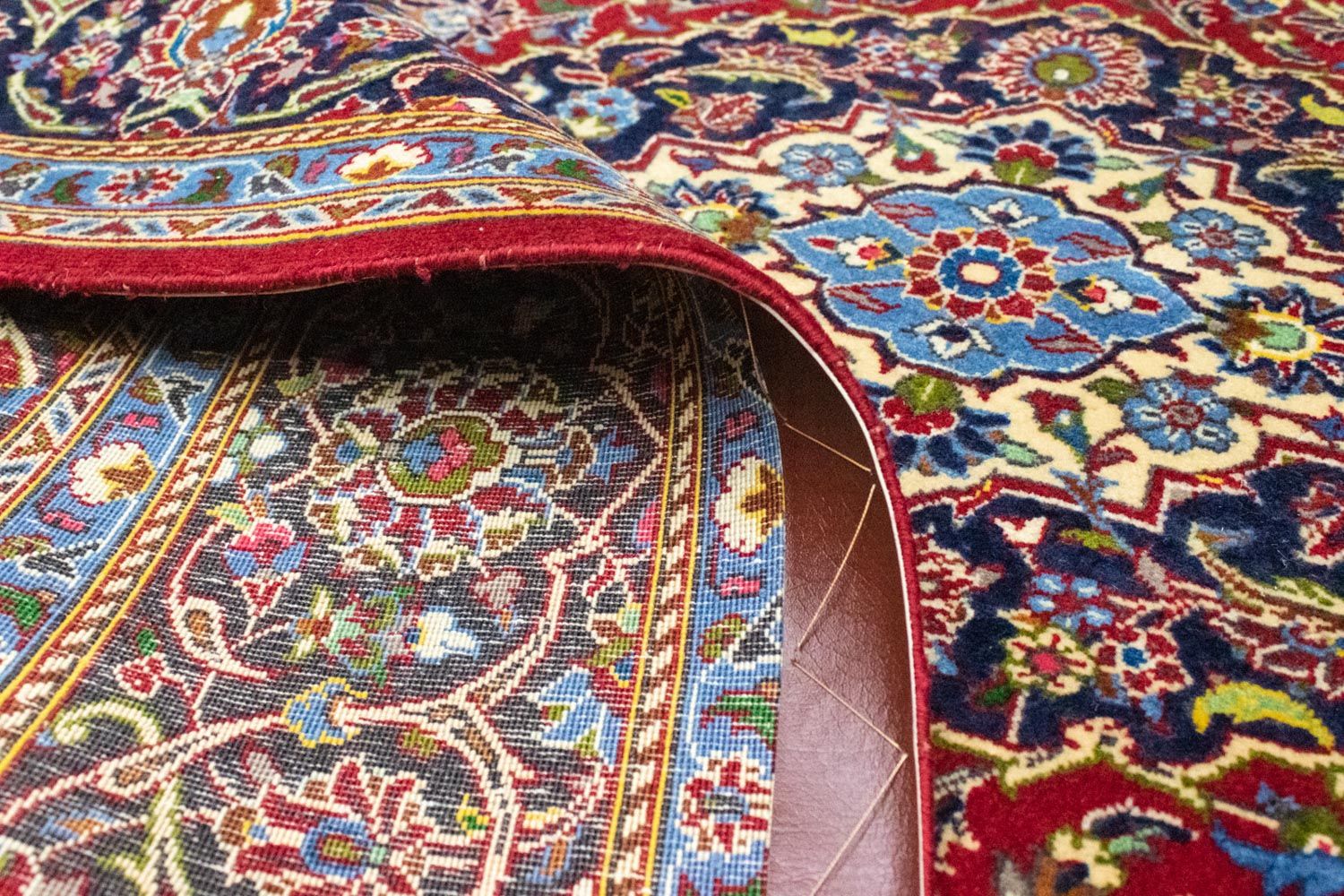 Alfombra persa - Keshan - 228 x 142 cm - rojo