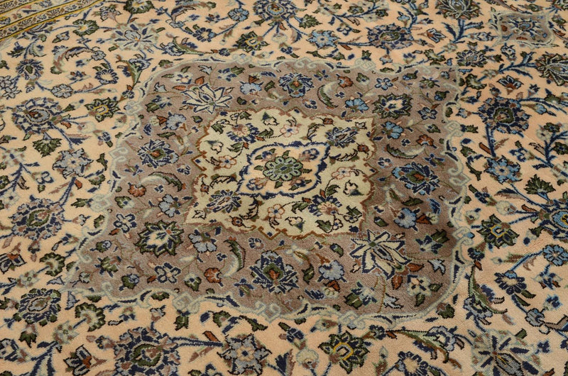 Alfombra persa - Keshan - 341 x 237 cm - beige