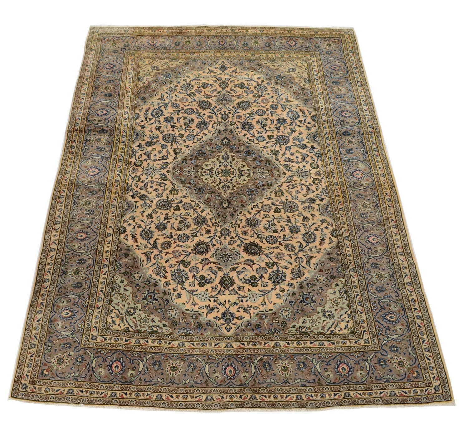 Alfombra persa - Keshan - 341 x 237 cm - beige