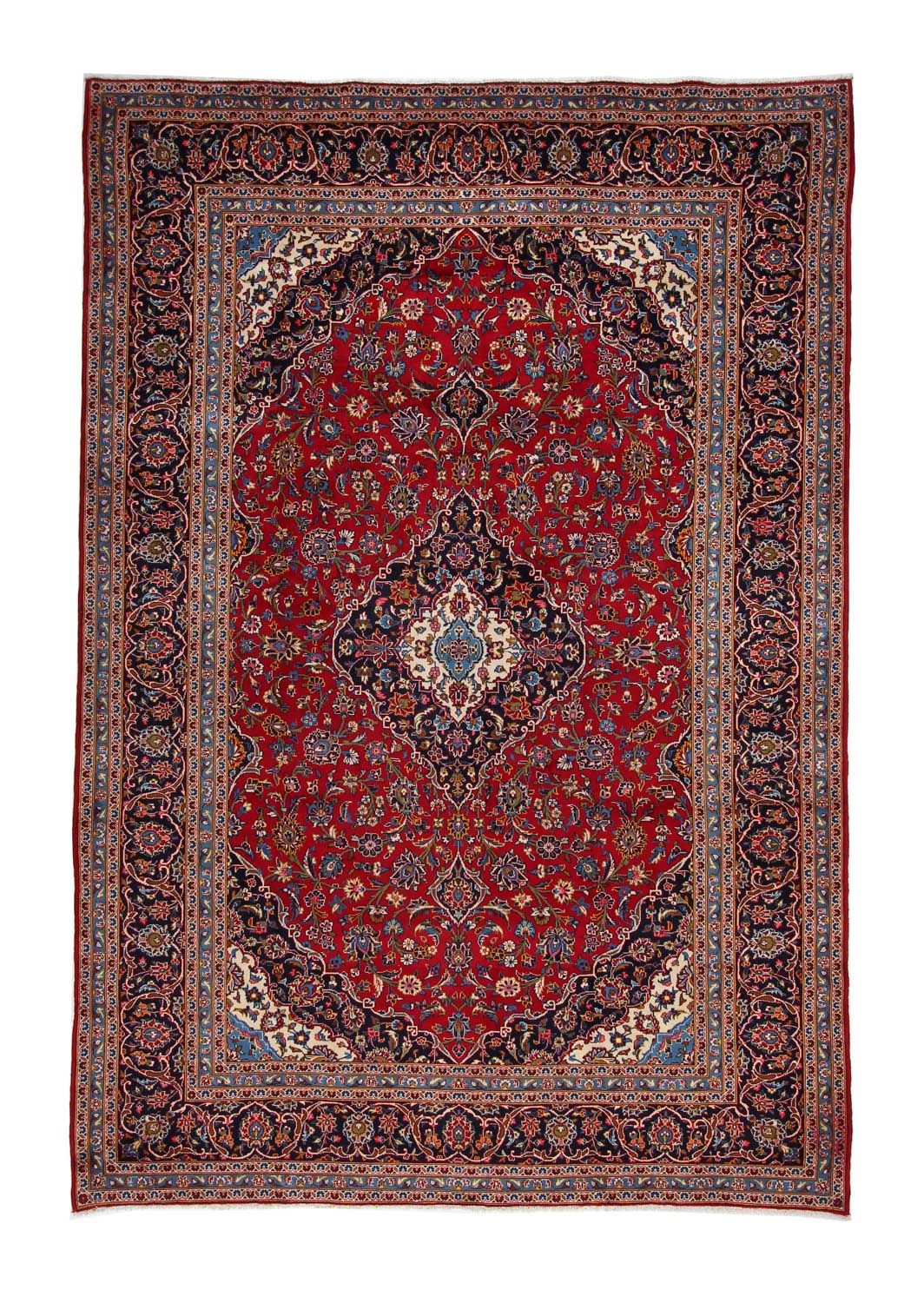 Alfombra persa - Keshan - 365 x 253 cm - rojo