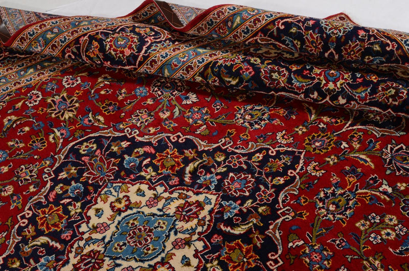 Alfombra persa - Keshan - 365 x 253 cm - rojo
