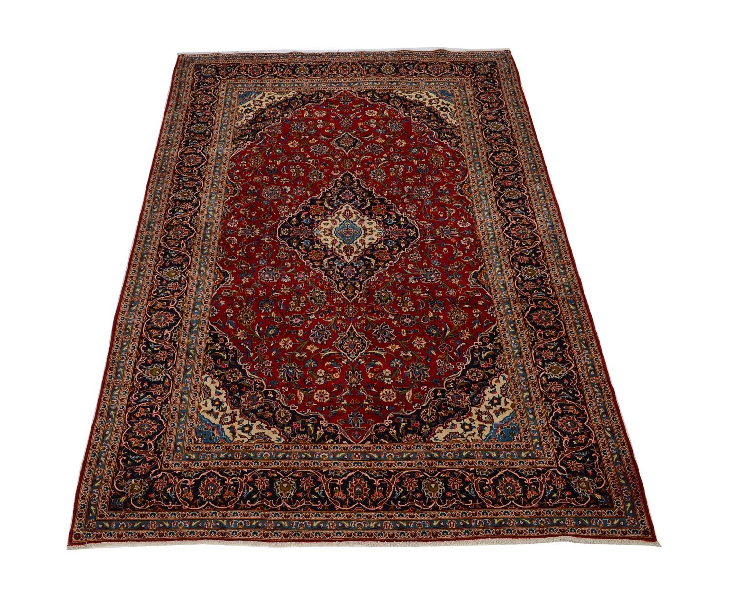 Alfombra persa - Keshan - 365 x 253 cm - rojo
