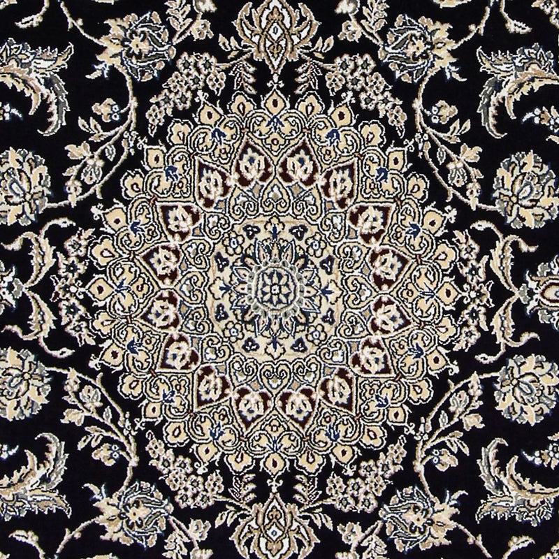 Alfombra Persa - Nain - Real - 249 x 155 cm - azul oscuro