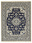 Alfombra persa - Nain - 198 x 151 cm - azul oscuro