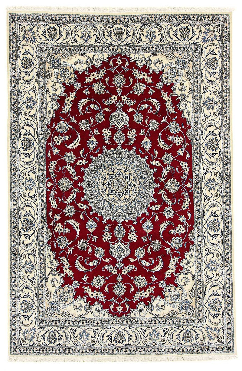 Alfombra persa - Nain - 295 x 193 cm - rojo oscuro