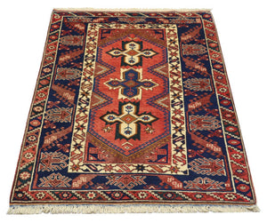 Alfombra oriental - 188 x 118 cm - óxido