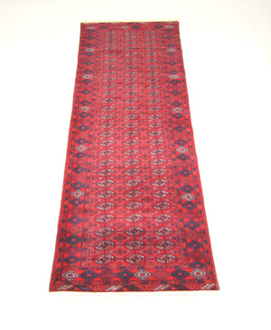 Alfombra de pasillo Alfombra afgana - Bukhara - 290 x 81 cm - rojo