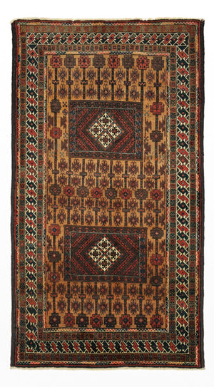 Alfombra de pasillo Alfombra Belutsch - 230 x 120 cm - marrón