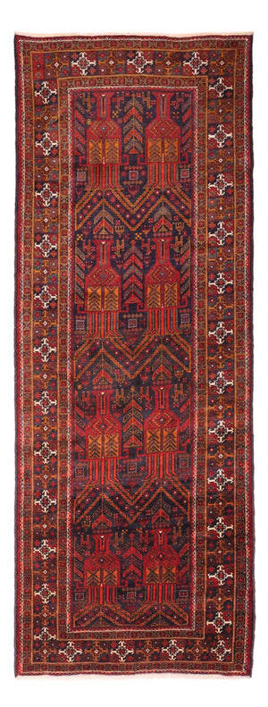 Alfombra de pasillo Alfombra Belutsch - 293 x 108 cm - rojo oscuro