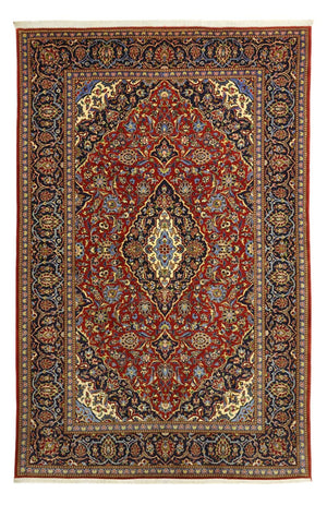 Alfombra persa - Keshan - 222 x 144 cm - rojo