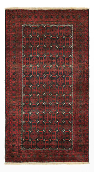 Alfombra de pasillo Alfombra Belutsch - 196 x 107 cm - rojo oscuro