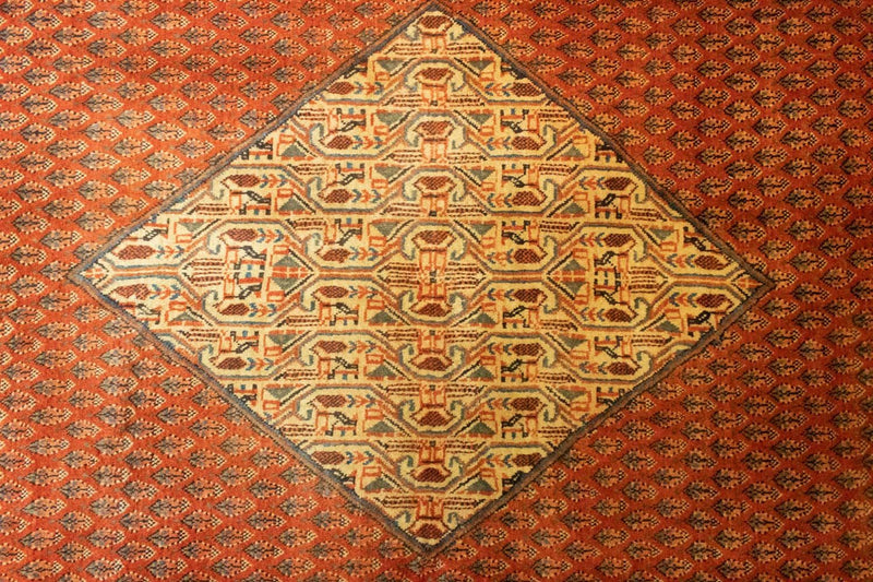 Alfombra persa - Mir - 300 x 206 cm - naranja